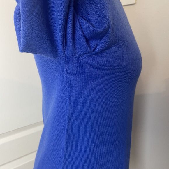 White Stuff Jumper Size 10 Lambswool Cashmere Blend Merlot Blue Xmas Festive - Picture 5 of 13